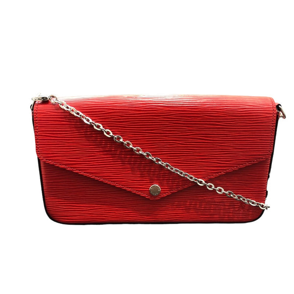 ルイ・ヴィトン LOUIS VUITTON ポシェット・フェリシー M41559 レッド エピレザー レディース ショルダーバッグ