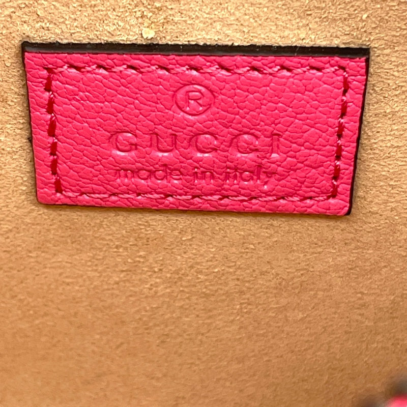 GUCCI ピンク レザー サコッシュ グッチ GUCCI アフロディーテミニ 739076 ピンク レザー
