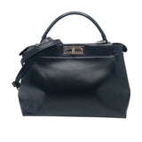 フェンディ FENDI ピーカブーバグズレギュラー 8BN226 ブラック レザー レディース ショルダーバッグ