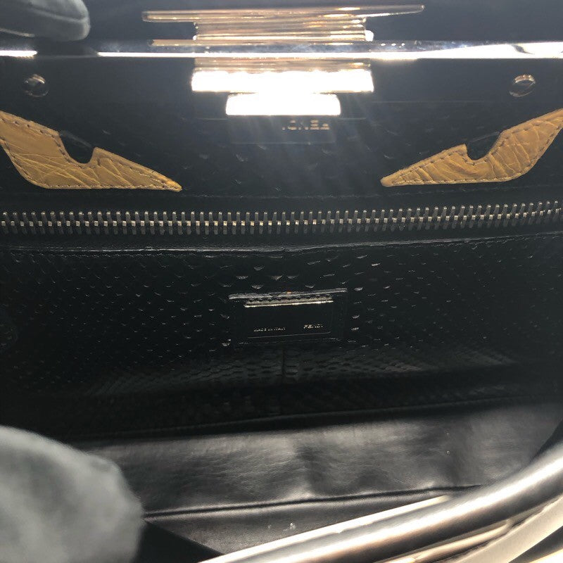 フェンディ FENDI ピーカブーバグズレギュラー 8BN226 ブラック レザー レディース ショルダーバッグ