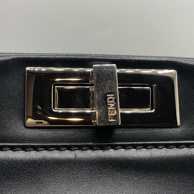 フェンディ FENDI ピーカブーバグズレギュラー 8BN226 ブラック レザー レディース ショルダーバッグ