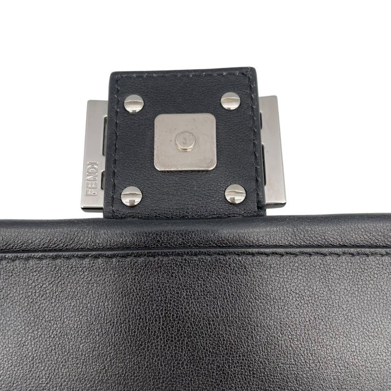 フェンディ FENDI バゲットバッグ  MARC JACOBS 8BR600 ブラック レザー レディース ショルダーバッグ
