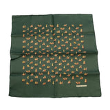 エルメス HERMES ポケットチーフ グリーン シルク レディース スカーフ