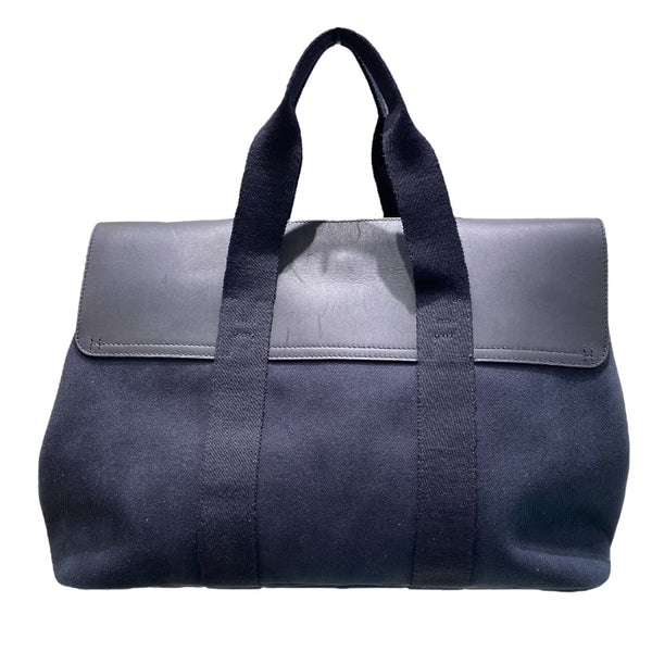 エルメス HERMES ヴァルパライソMM ブラック トワル/レザー レディース トートバッグ