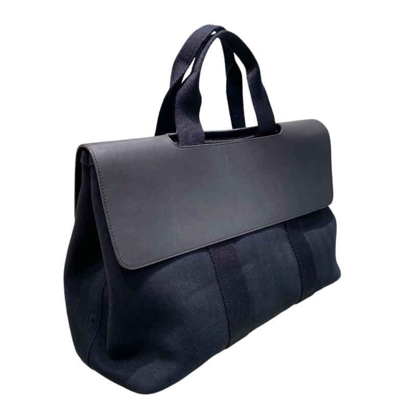 エルメス HERMES ヴァルパライソMM ブラック トワル/レザー レディース トートバッグ