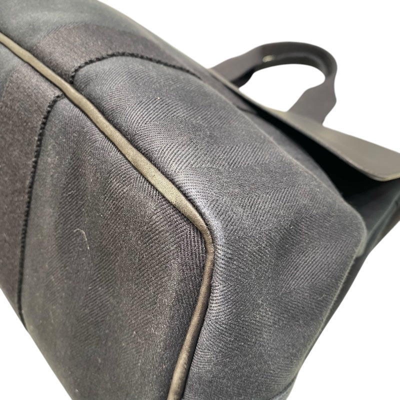 エルメス HERMES ヴァルパライソMM ブラック トワル/レザー レディース トートバッグ