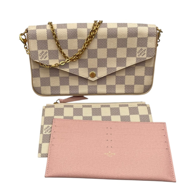 ルイ・ヴィトン LOUIS VUITTON ポシェット・フェリシー N63106 ホワイト ダミエ・アズール レディース ショルダーバッグ
