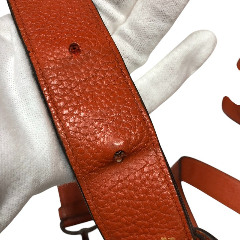 エルメス HERMES ジプシエール34 □K刻 オレンジ シルバー金具 トリヨン レディース ショルダーバッグ