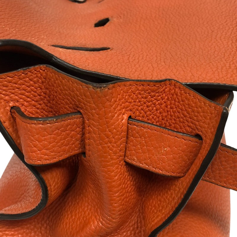 エルメス HERMES ジプシエール34 □K刻 オレンジ シルバー金具 トリヨン レディース ショルダーバッグ