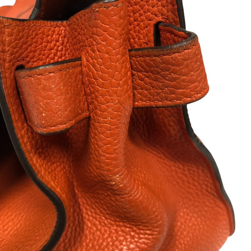 エルメス HERMES ジプシエール34 □K刻 オレンジ シルバー金具 トリヨン レディース ショルダーバッグ