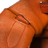 エルメス HERMES ジプシエール34 □K刻 オレンジ シルバー金具 トリヨン レディース ショルダーバッグ