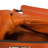 エルメス HERMES ジプシエール34 □K刻 オレンジ シルバー金具 トリヨン レディース ショルダーバッグ