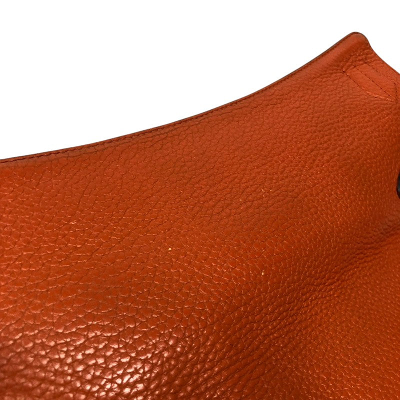 エルメス HERMES ジプシエール34 □K刻 オレンジ シルバー金具 トリヨン レディース ショルダーバッグ
