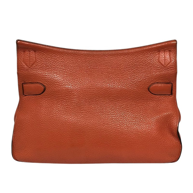 エルメス HERMES ジプシエール34 □K刻 オレンジ シルバー金具 トリヨン レディース ショルダーバッグ