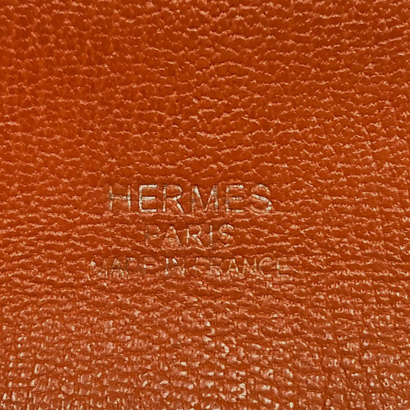 エルメス HERMES ジプシエール34 □K刻 オレンジ シルバー金具 トリヨン レディース ショルダーバッグ