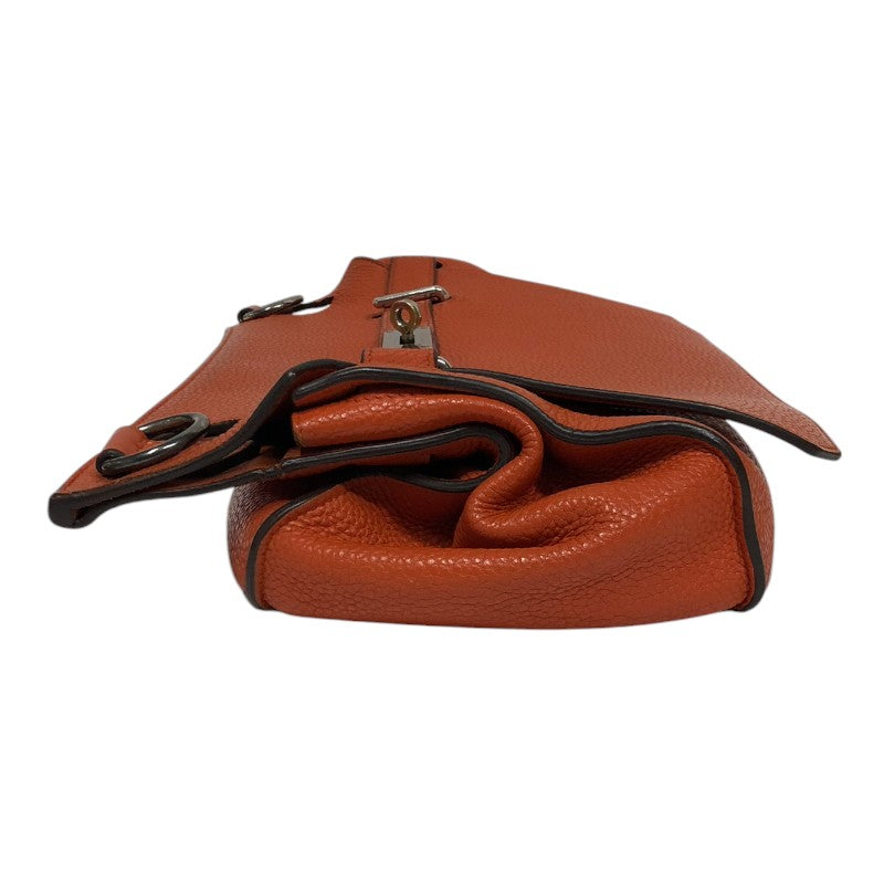 エルメス HERMES ジプシエール34 □K刻 オレンジ シルバー金具 トリヨン レディース ショルダーバッグ