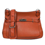 エルメス HERMES ジプシエール34 □K刻 オレンジ シルバー金具 トリヨン レディース ショルダーバッグ