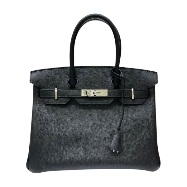 エルメス HERMES バーキン30 A刻 ブラック シルバー金具 エプソン レディース ハンドバッグ