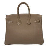エルメス HERMES バーキン25 Z刻 エトゥープ シルバー金具 トゴ レディース ハンドバッグ