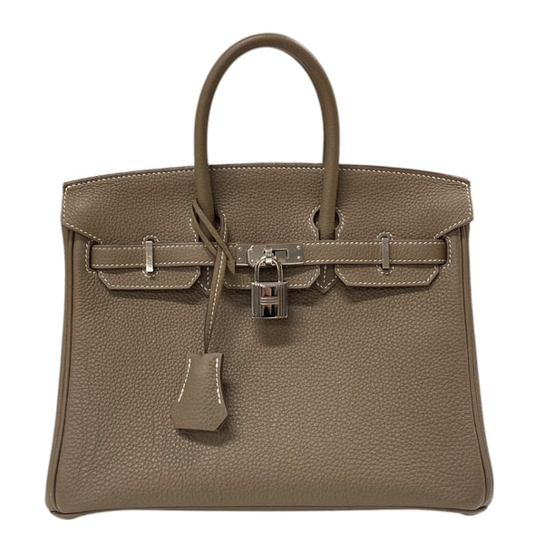 エルメス HERMES バーキン25 Z刻 エトゥープ シルバー金具 トゴ レディース ハンドバッグ