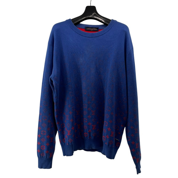 LOUIS VUITTON クルーネックセーター Lサイズ青・赤 LOUIS VUITTON クルーネックセーター Lサイズ青・赤