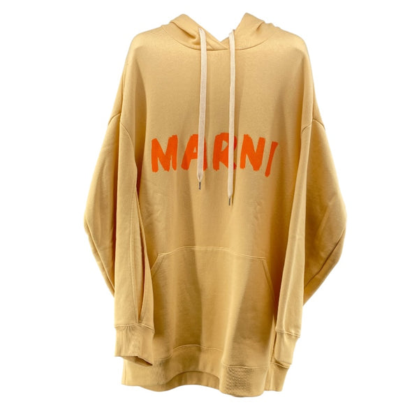 マルニ MARNI ロゴプリントスウェットパーカー FLJE0157P1 イエロー コットン メンズ パーカー