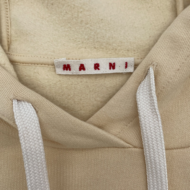 マルニ MARNI ロゴプリントスウェットパーカー FLJE0157P1 イエロー コットン メンズ パーカー