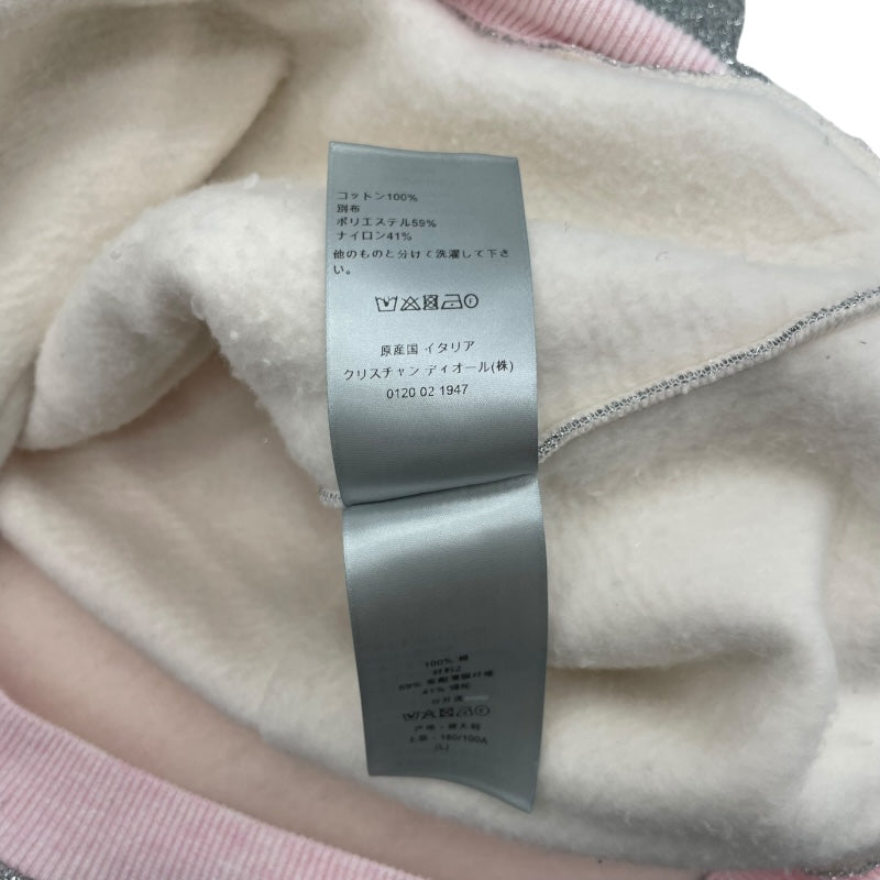 クリスチャン・ディオール Christian Dior ×ERL ラメミックス スウェットパーカー 313J646A0815 ピンク×シルバー コットン メンズ パーカー