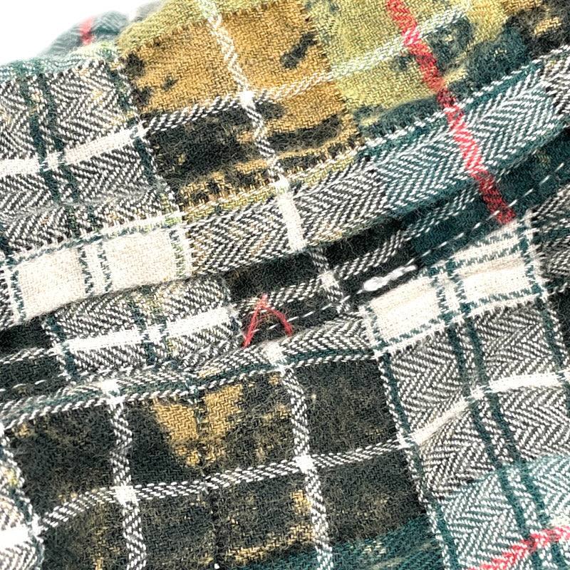 Faith Connexion ブリーチチェックフランネルシャツ マルチカラー コットン メンズ 長袖シャツ