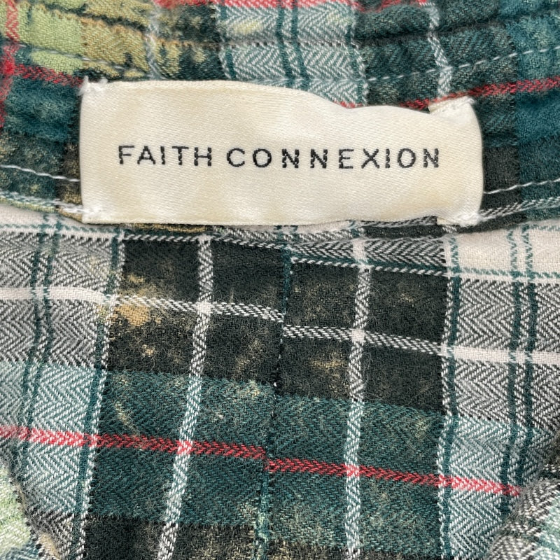 Faith Connexion ブリーチチェックフランネルシャツ マルチカラー コットン メンズ 長袖シャツ