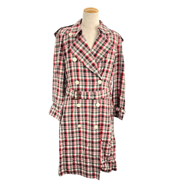バーバリーロンドン  BURBERRY LONDON チェクレーヨントレンチコート 8002346 レッド レーヨン メンズ トレンチコート