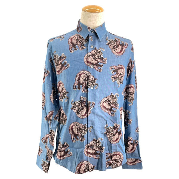 ルイ・ヴィトン LOUIS VUITTON チャップマンブラザーズ エレファントシャツ HBS05W ブルー コットン メンズ 長袖Ｔシャツ