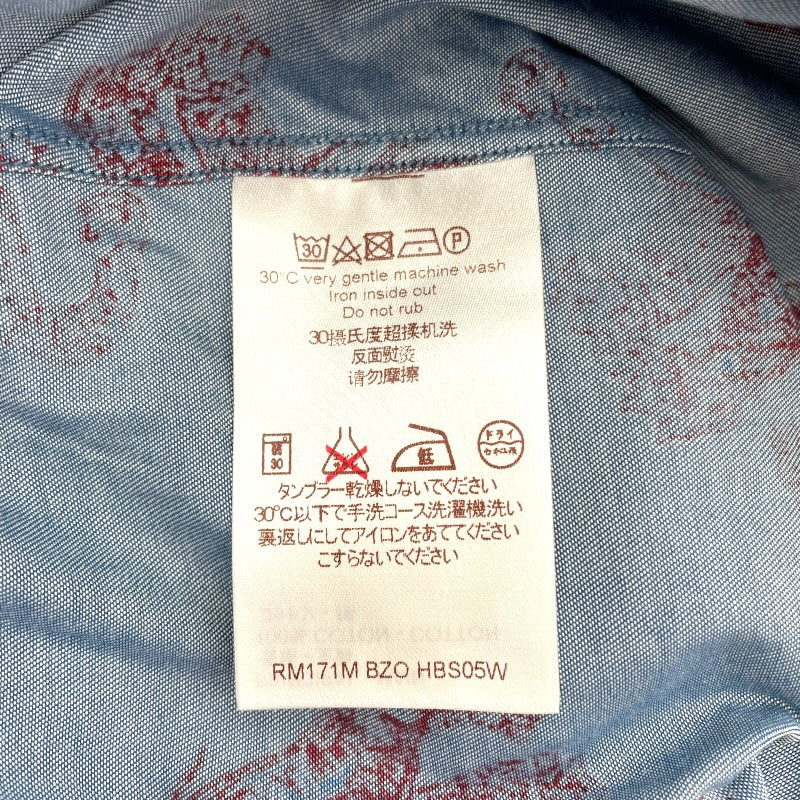 ルイ・ヴィトン LOUIS VUITTON チャップマンブラザーズ エレファントシャツ HBS05W ブルー コットン メンズ 長袖Ｔシャツ