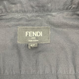 フェンディ FENDI ロゴ刺繡コットンシャツ M/2018年 FS0585 ブラック コットン メンズ 長袖シャツ