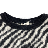 セリーヌ CELINE ゼブラニットセーター 2A414002E ブラック ウール レディース セーター