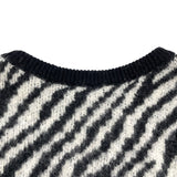 セリーヌ CELINE ゼブラニットセーター 2A414002E ブラック ウール レディース セーター