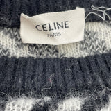 セリーヌ CELINE ゼブラニットセーター 2A414002E ブラック ウール レディース セーター