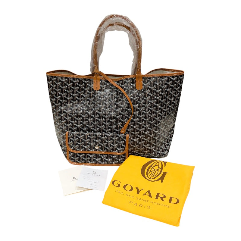 ゴヤール GOYARD サンルイPM ブラウン PVC/レザー レディース トートバッグ