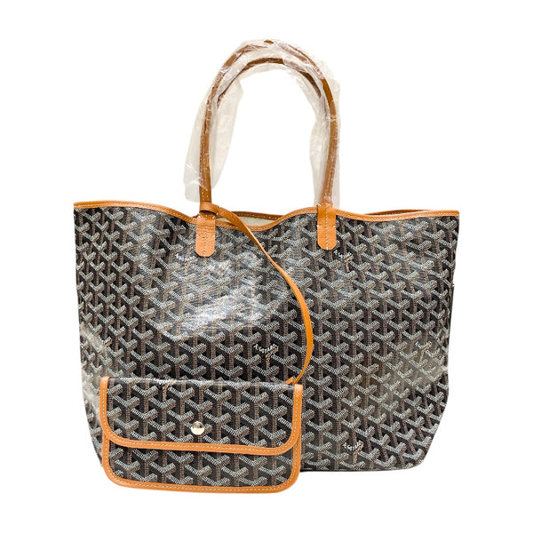 ゴヤール GOYARD サンルイPM ブラウン PVC/レザー レディース トートバッグ