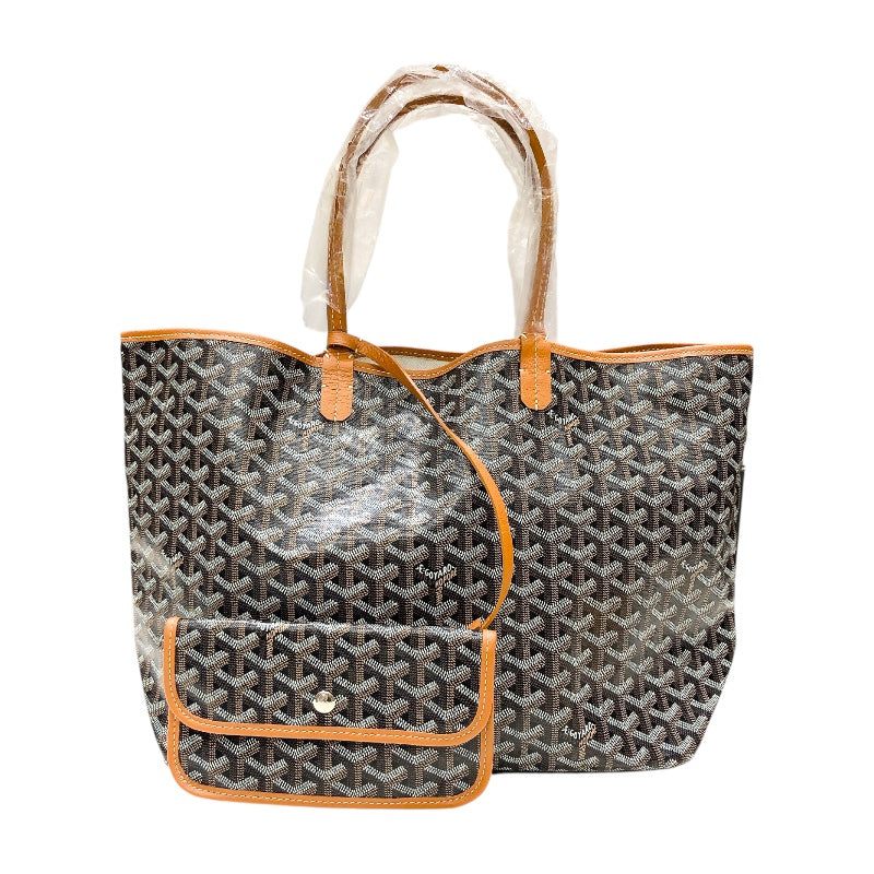 ゴヤール GOYARD サンルイPM ブラウン PVC/レザー レディース トートバッグ