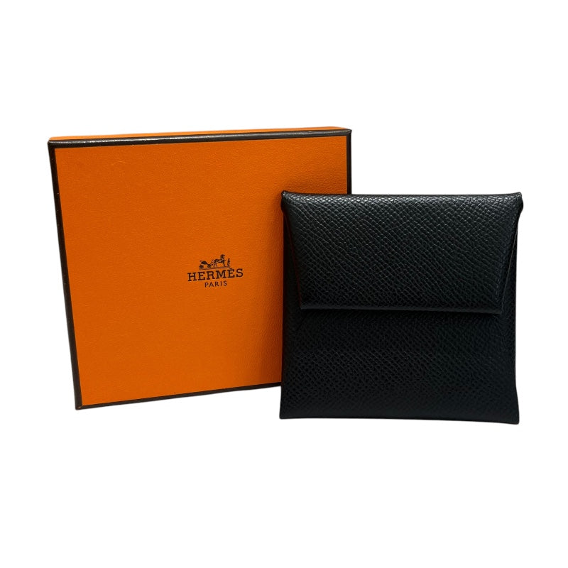 エルメス HERMES バスティア Z刻 ブラック エバーカラー ユニセックス コインケース
