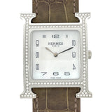 エルメス HERMES Hウォッチ ホワイトシェル HH1.531 ホワイト SS クオーツ レディース 腕時計