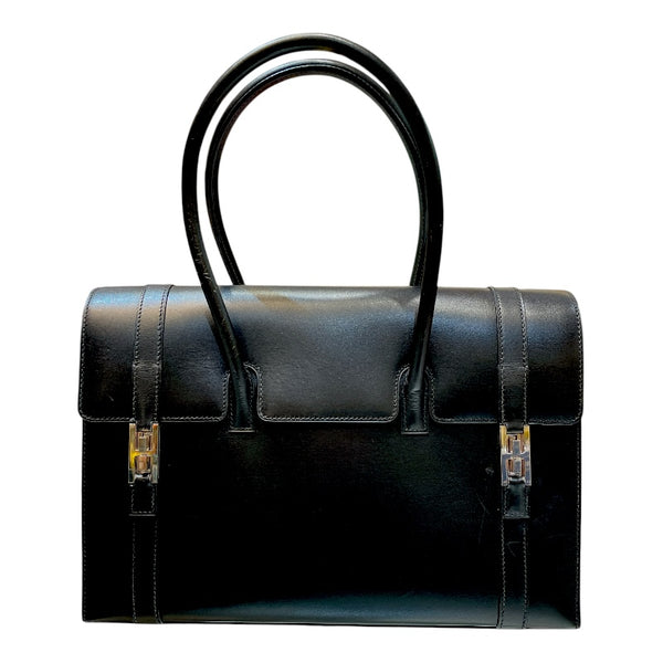 エルメス HERMES ドラッグ32 ブラック シルバー金具 ボックスカーフ ユニセックス ハンドバッグ