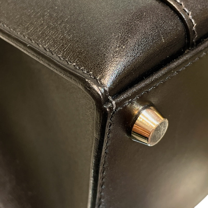 エルメス HERMES ドラッグ32 ブラック シルバー金具 ボックスカーフ ユニセックス ハンドバッグ