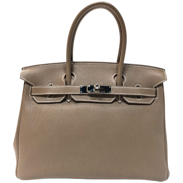 エルメス HERMES バーキン30 □L刻印　(2008年製) エトゥープ シルバー金具 トゴ レディース ハンドバッグ