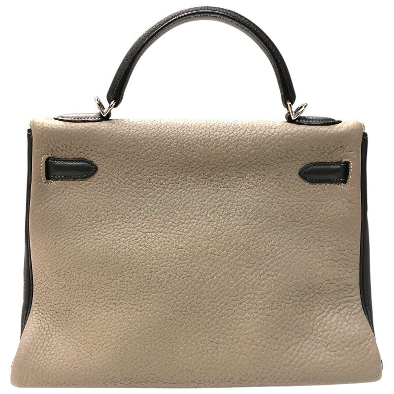 エルメス HERMES ケリー32 □F刻印　(2002年製) トゥルティエールグレー/グレークレア フィヨルド レディース ショルダーバッグ