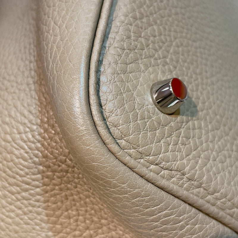 エルメス HERMES ピコタンロックMM X刻（2016年製) セージ シルバー金具 トリヨンクレマンス レディース ハンドバッグ