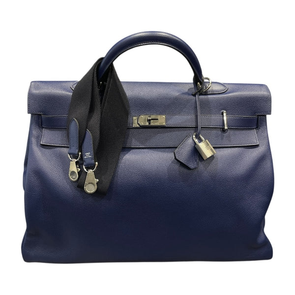 エルメス HERMES ケリー50 D刻印 ブルーエレクトリック 牛革