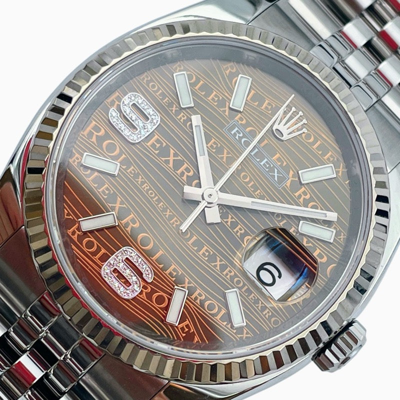 ロレックス ROLEX デイトジャスト 36 ウェーブ 116234  SS×WG メンズ 腕時計