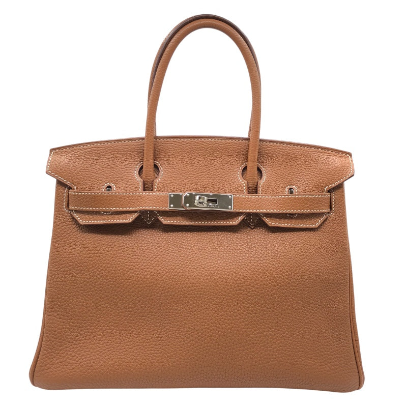 エルメス HERMES バーキン30 □M刻 ゴールド　SV金具 トゴ レディース ハンドバッグ